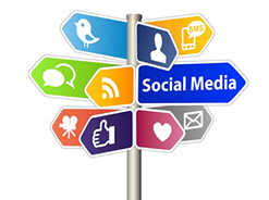 Social Media Sign [Image ? arrow - Fotolia.com]